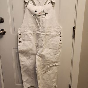 Agapo White Cat Overalls